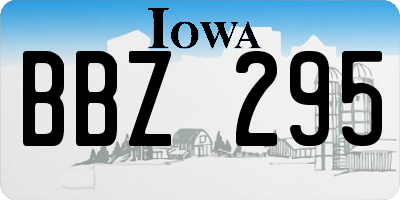 IA license plate BBZ295
