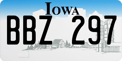 IA license plate BBZ297