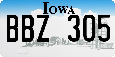 IA license plate BBZ305