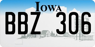 IA license plate BBZ306