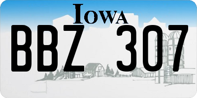 IA license plate BBZ307