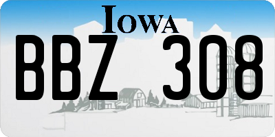 IA license plate BBZ308