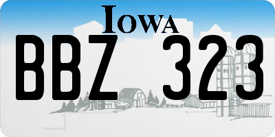 IA license plate BBZ323