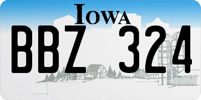 IA license plate BBZ324