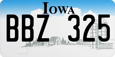 IA license plate BBZ325