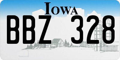 IA license plate BBZ328