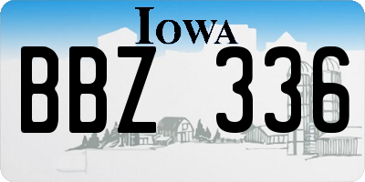 IA license plate BBZ336