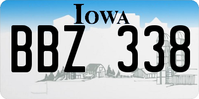 IA license plate BBZ338