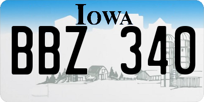 IA license plate BBZ340