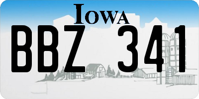 IA license plate BBZ341