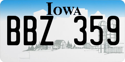 IA license plate BBZ359