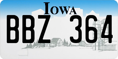 IA license plate BBZ364