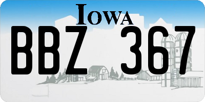 IA license plate BBZ367