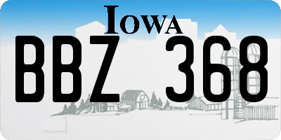 IA license plate BBZ368