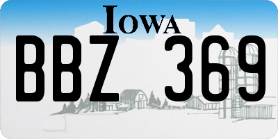 IA license plate BBZ369