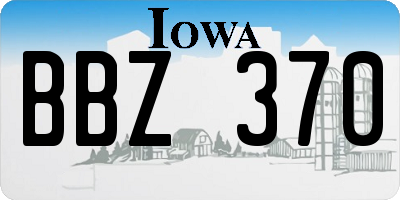 IA license plate BBZ370