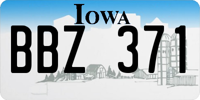IA license plate BBZ371