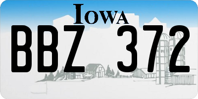 IA license plate BBZ372