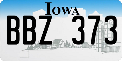 IA license plate BBZ373