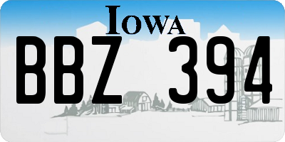 IA license plate BBZ394