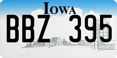 IA license plate BBZ395