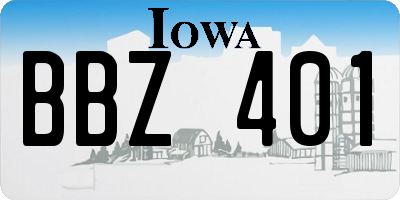 IA license plate BBZ401