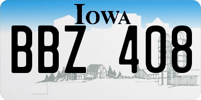 IA license plate BBZ408