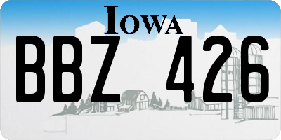 IA license plate BBZ426
