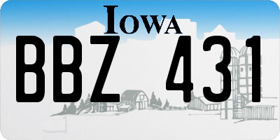 IA license plate BBZ431