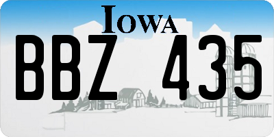 IA license plate BBZ435