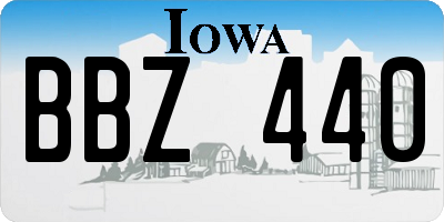 IA license plate BBZ440