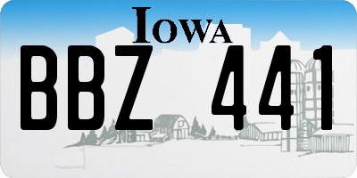 IA license plate BBZ441