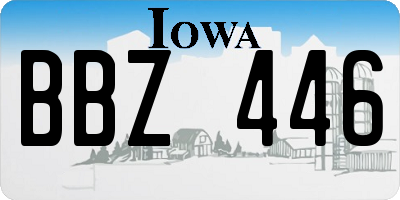 IA license plate BBZ446