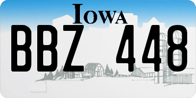 IA license plate BBZ448