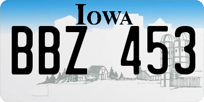 IA license plate BBZ453
