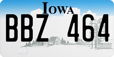 IA license plate BBZ464