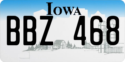 IA license plate BBZ468