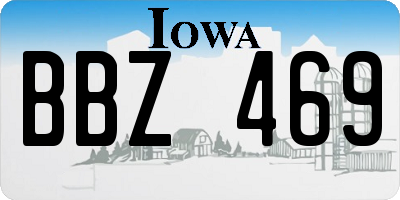 IA license plate BBZ469