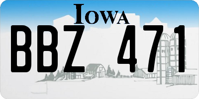 IA license plate BBZ471
