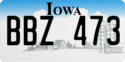 IA license plate BBZ473