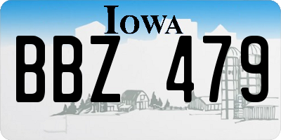 IA license plate BBZ479
