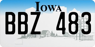 IA license plate BBZ483