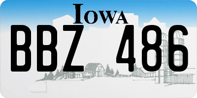 IA license plate BBZ486