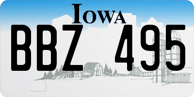 IA license plate BBZ495