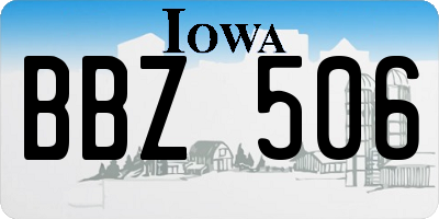 IA license plate BBZ506