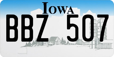 IA license plate BBZ507