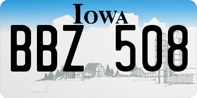 IA license plate BBZ508