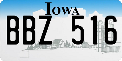 IA license plate BBZ516