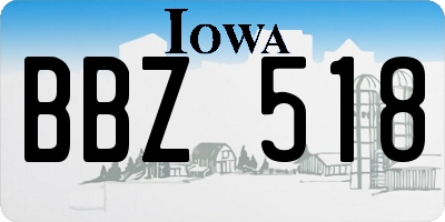 IA license plate BBZ518