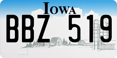 IA license plate BBZ519